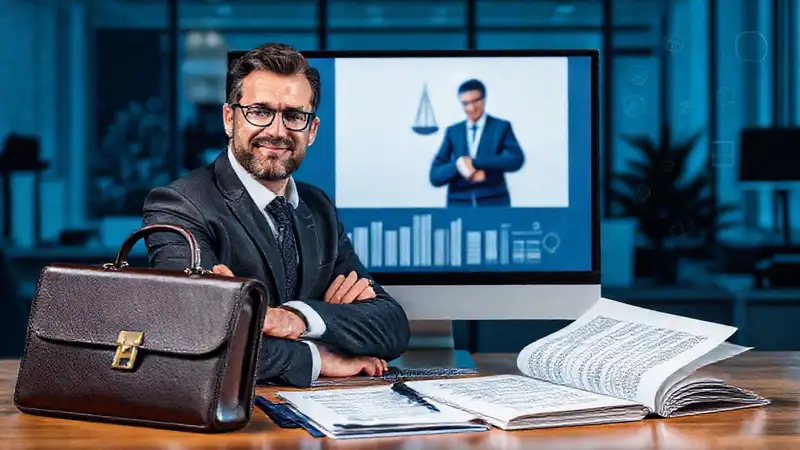 El abogado examina documentos legales profesionales