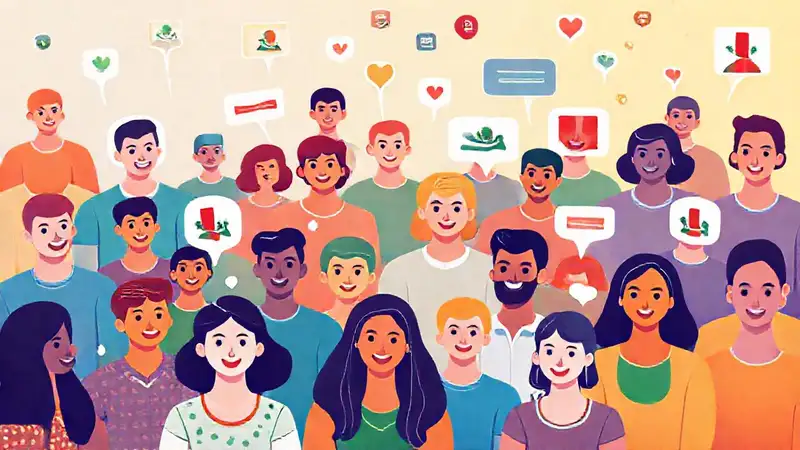 Una comunidad digital colorida y atractiva