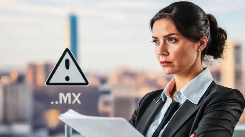 Profesional preocupada con trámites legales mexicanos
