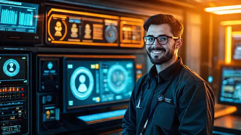 Tecnología futurista optimiza un espacio tranquilo