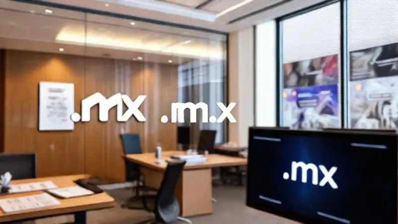 Oficina moderna promociona la marca .mx