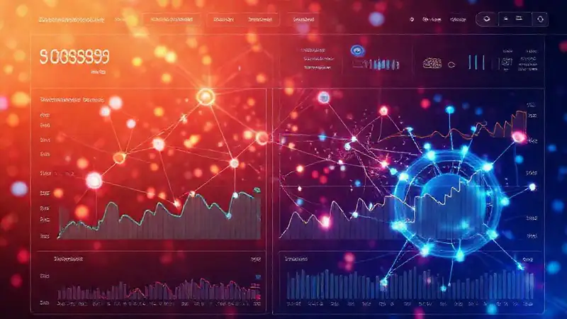 Visualización de datos impactante y futurista