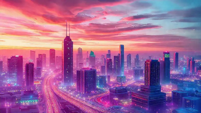 Ciudad futurista, digital y confiable