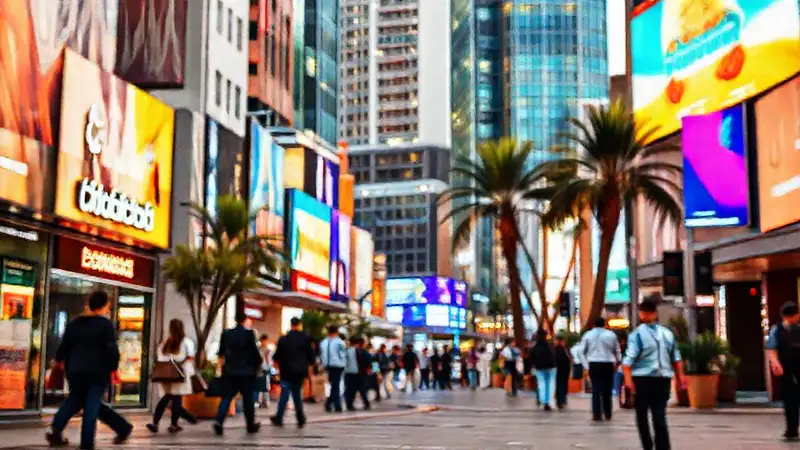 Ciudad mexicana vibrante y moderna