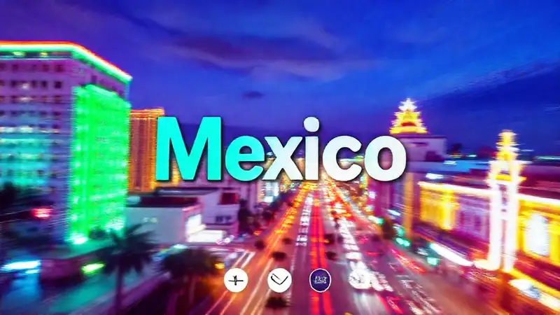 Ciudad mexicana moderna y vibrante digitalmente
