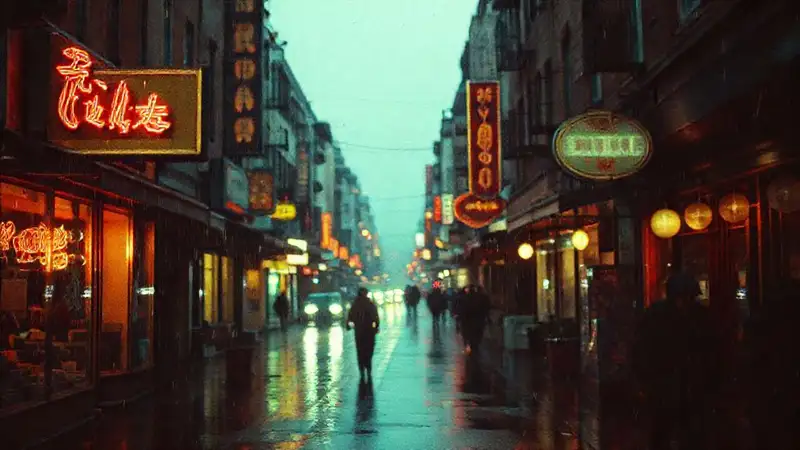 Calle lluviosa