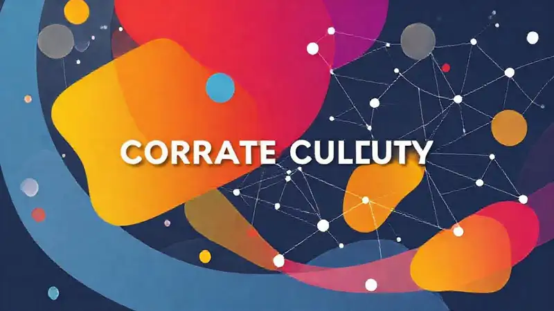 Cultura corporativa: red dinámica y colorida