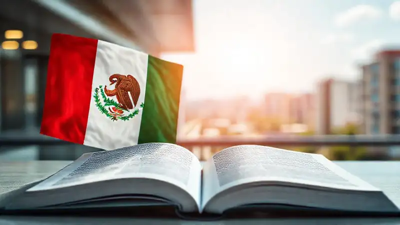 Bandera mexicana, diseño moderno y colorido