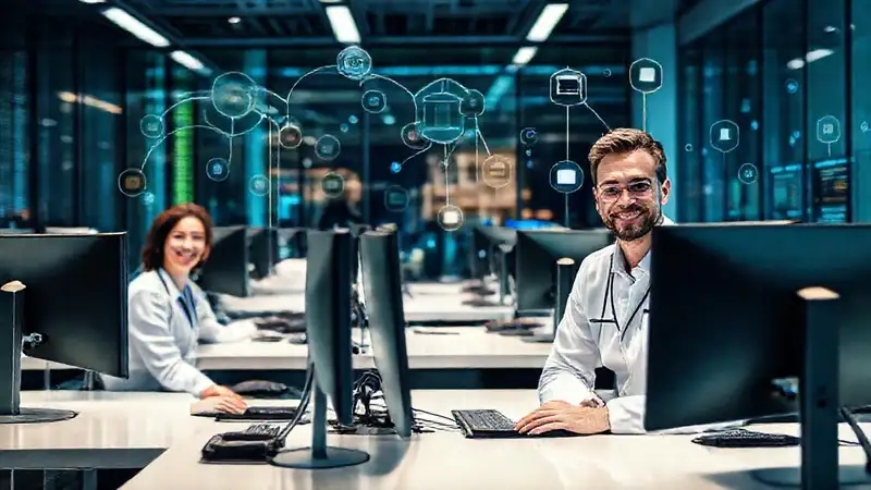 Oficina moderna: eficiencia digital y profesional