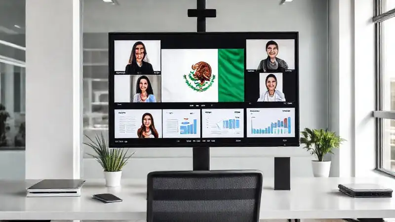 Oficina moderna conecta profesionales digitalmente