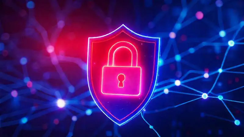 Protección digital azul, segura y confiable