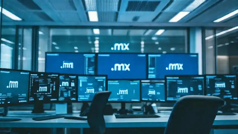 Un ejecutivo serio trabaja en oficina digital