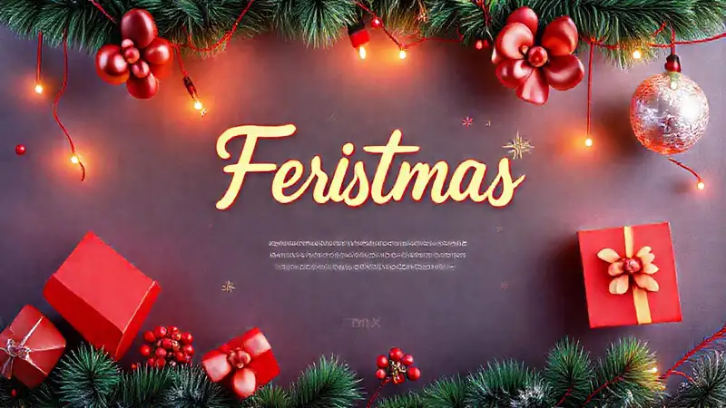 Mockup de correo festivo, diseño vibrante .mx