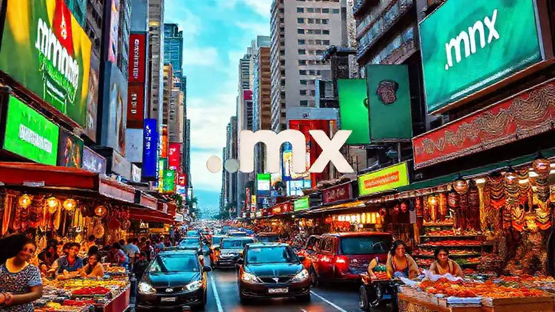 Ciudad mexicana vibrante, llena de vida