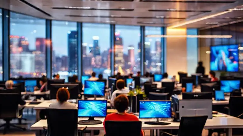 Oficinas modernas mexicanas brillan digitalmente