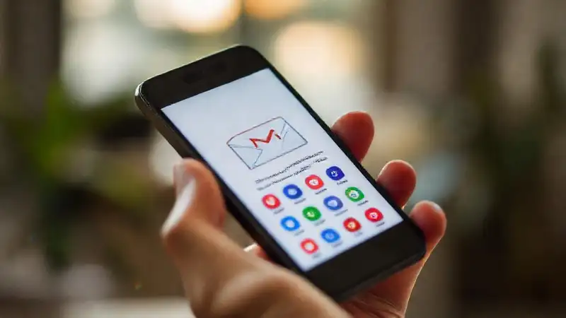 Un smartphone optimizado muestra correo electrónico claro